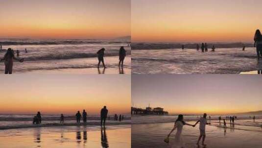 Santa Monica 海滩高清在线视频素材下载