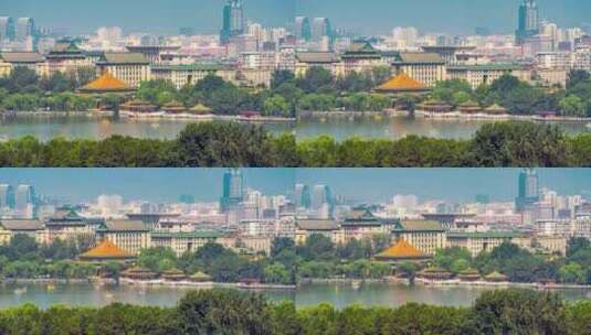 北京_北海公园_五龙亭_文化景点002高清在线视频素材下载