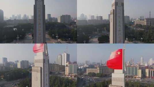 江西南昌八一广场城市建筑风光航拍高清在线视频素材下载