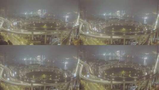 立交桥夜景高清在线视频素材下载