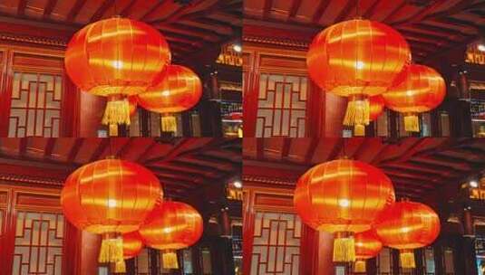 春节新年过年红灯笼特写空镜运镜高清在线视频素材下载