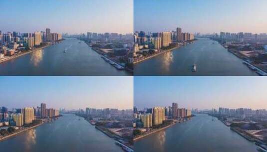 广州海珠荔湾珠江水道延时高清在线视频素材下载