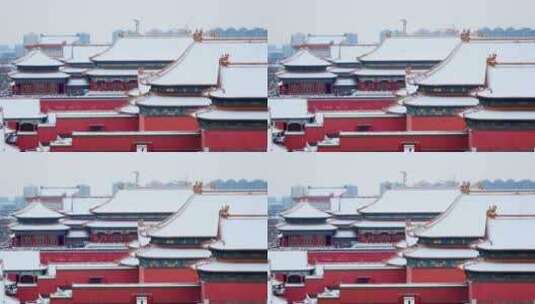 北京故宫紫禁城雪景高清在线视频素材下载