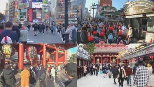 日本东京街头人流高清在线视频素材下载