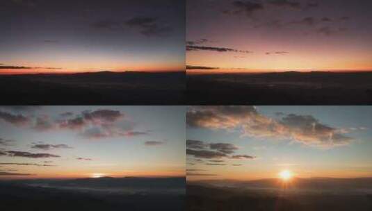 太阳升起日出美丽的太阳高清在线视频素材下载