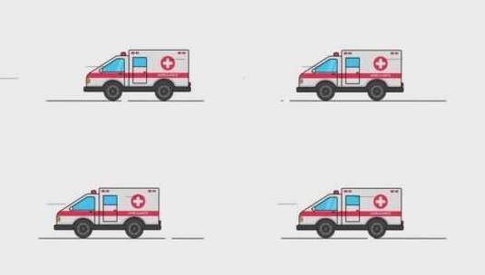 动画卡通救护车4K视频高清在线视频素材下载