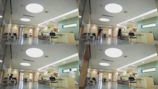 医院医护人员护士接待看病病人人流延时摄影高清在线视频素材下载