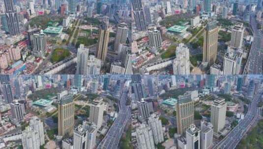 上海人民广场航拍延时黄浦区城市风景风光素高清在线视频素材下载