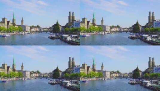 瑞士的苏黎世市高清在线视频素材下载