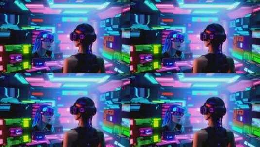 科幻未来赛博VR虚拟现实高清在线视频素材下载