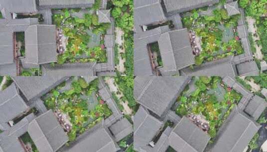 俯拍中国浙江杭州径山寺天下径山高清在线视频素材下载