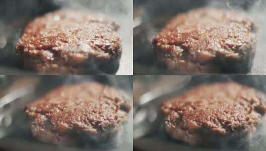煎肉排牛排特写高清在线视频素材下载