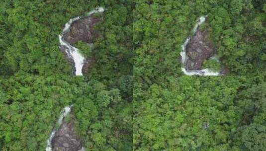 广东东莞：雨后山涧水量充沛 水流湍急高清在线视频素材下载