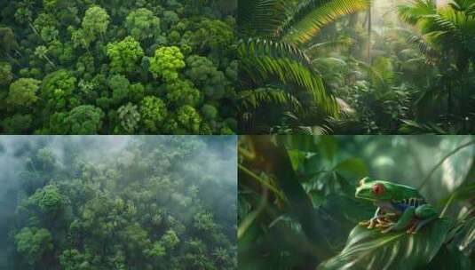 热带雨林 热带雨林中的生物高清在线视频素材下载