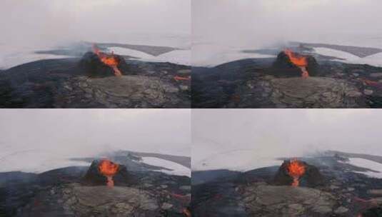 火山，熔岩，喷发，火山口高清在线视频素材下载