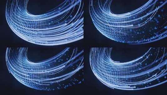 具有信息空间背景的流动数字线路高清在线视频素材下载