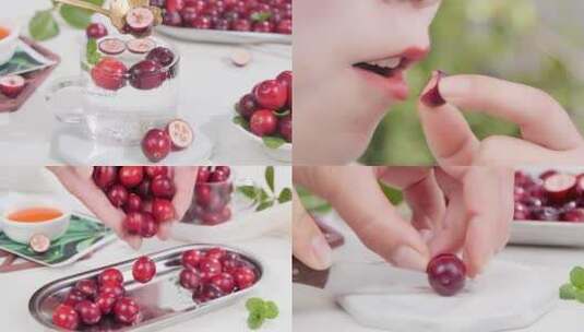 新鲜蔓越莓高清在线视频素材下载