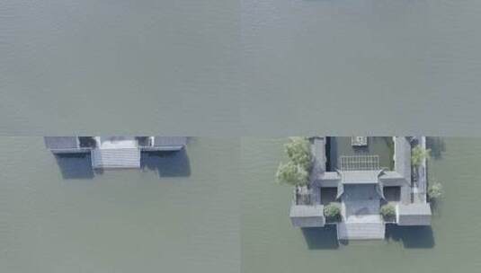 苏州石湖滨湖景区水上苏式建筑高清在线视频素材下载