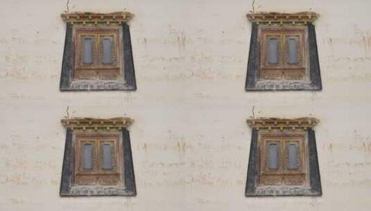 松赞林寺寺庙门窗高清在线视频素材下载