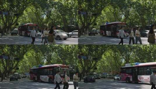 杭州城市街头人文景观高清在线视频素材下载
