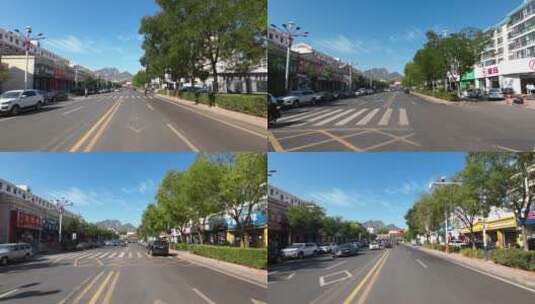 (第一视角)城市郊区车窗外的风景高清在线视频素材下载