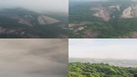 云雾缭绕的南岳衡山风光航拍竖版合集高清在线视频素材下载