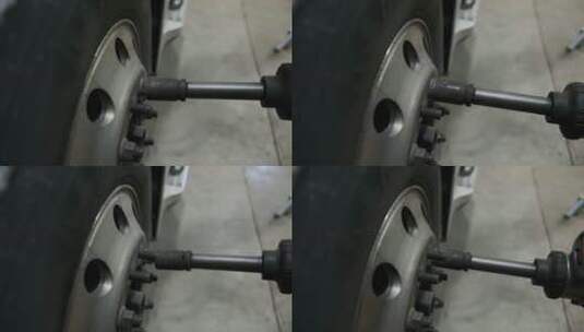 卸下汽车轮胎高清在线视频素材下载