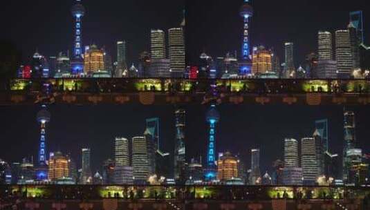 【精品】上海外滩夜景夜色旅游业高清在线视频素材下载