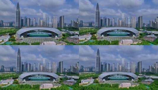 深圳湾体育中心高清在线视频素材下载
