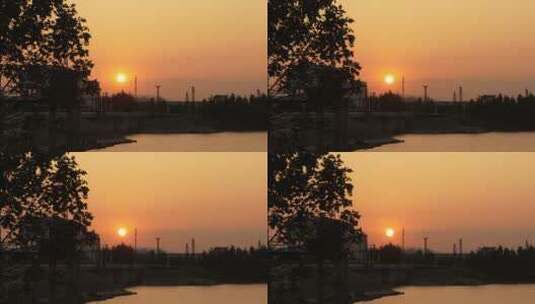 黄昏的夕阳 落日高清在线视频素材下载