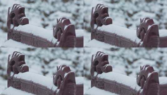 下雪慢镜头升格4K实拍空镜高清在线视频素材下载