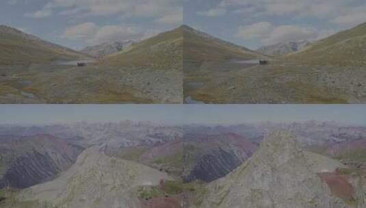 唯美 新疆 温宿 红山谷 雅丹丹霞地貌高清在线视频素材下载