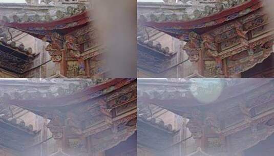 云南楚雄姚安县龙华寺古典建筑实拍视频高清在线视频素材下载