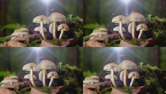 蘑菇 森林高清在线视频素材下载