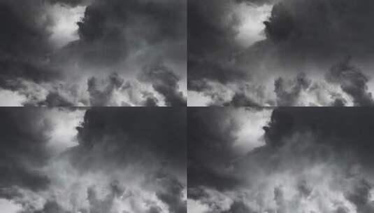 恐怖的打雷天气的乌云闪烁高清在线视频素材下载