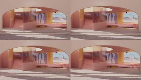 iDSTORE-三维渲染超现实主义室内家居场景高清在线视频素材下载