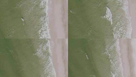 海浪滚动到沙滩上高清在线视频素材下载