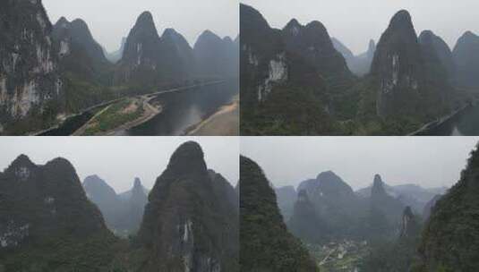 桂林山水风光高清在线视频素材下载