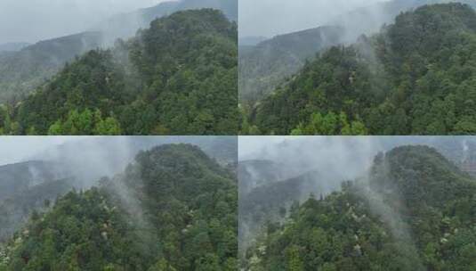 烟雨云雾缥缈的大山高清在线视频素材下载