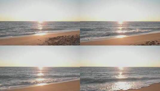 日落时热带海滩高清在线视频素材下载