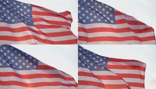 美国国旗7月4日高清在线视频素材下载