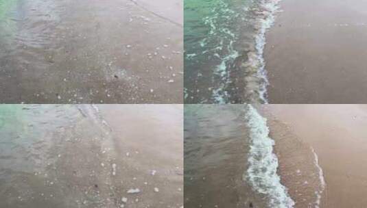 海滩 看海 沙滩 海浪 浪花高清在线视频素材下载