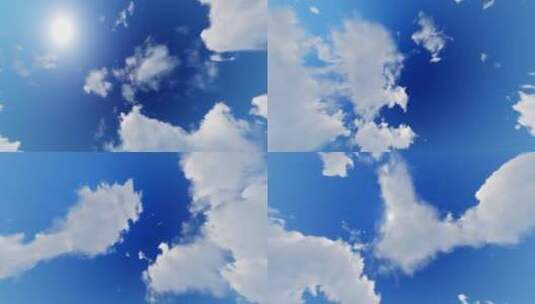 蓝天白云云层高清在线视频素材下载