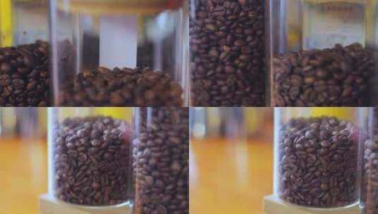 瓶子里的咖啡豆高清在线视频素材下载