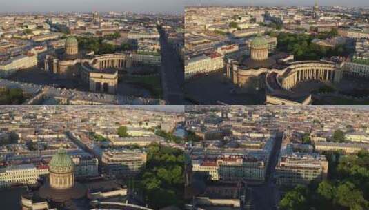 喀山大教堂鸟瞰图，圣彼得堡174高清在线视频素材下载