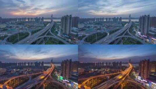 武汉二七长江大桥风光高清在线视频素材下载