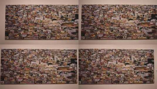 摩洛哥诺瑞 默罕默德油画展高清在线视频素材下载