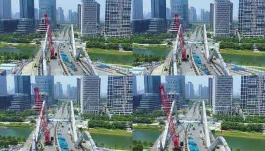 前海桂湾河桥高清在线视频素材下载