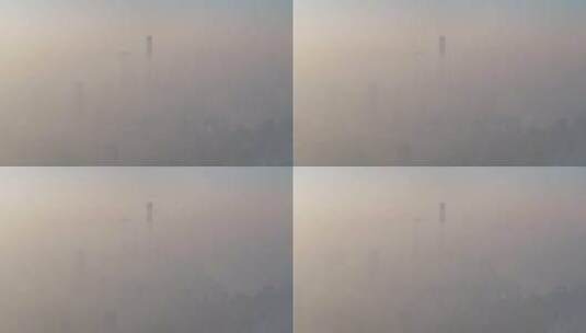 上海陆家嘴清晨日出航拍高清在线视频素材下载
