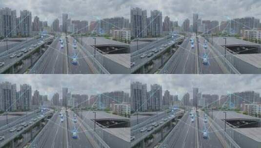5G物联网IOT无人驾驶智慧交通高清在线视频素材下载